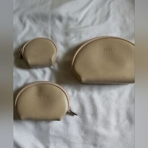 Furla 3 piece cosmetic bag set